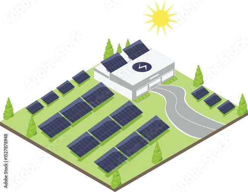 isometric view of a modern house
