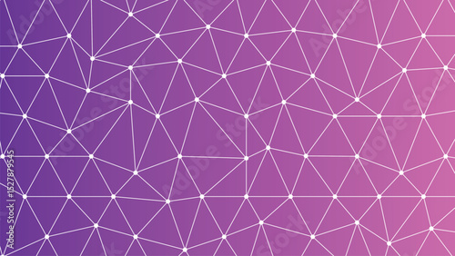 Connected polygon pattern, violet gradient, stylish tech wallpaper, minimal futuristic design, seamless decor