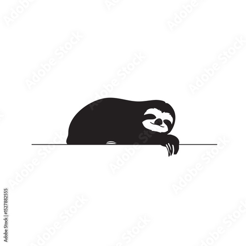 Adorable Sloth Illustration Relaxing and Peaceful Minimalist Animal Art