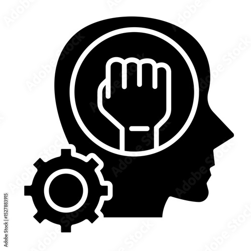 Inner Strength  Icon Element For Design	