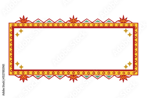 Retro Vintage Marquee Sign Border Blank Template for Design