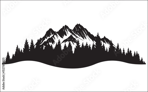 mountain landscape vector illustration