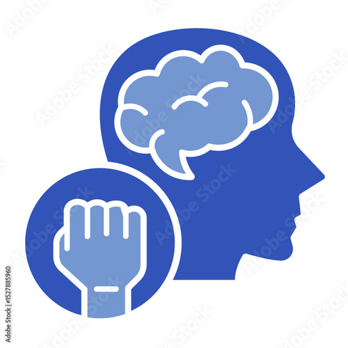 Fortified Mind  Icon Element For Design	