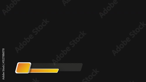 Yellow and Black color animated lower third or title animation with good designed