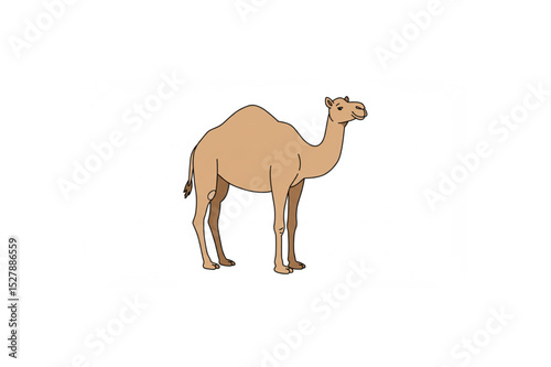 Adorable Camel Cartoon Character Perfect for Children's Books Logos and Branding Designs