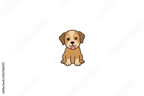 puppy icon on white background, vector illustration puppies