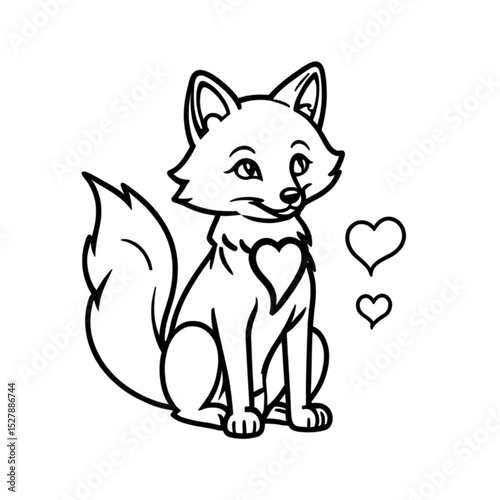 ハートを持つキツネ｜Fox with Heart