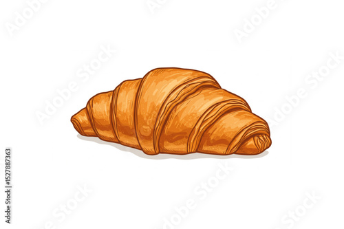 Delicious Golden Croissant Bakery Design Perfect for Branding Logos Menu Design and Food Packaging