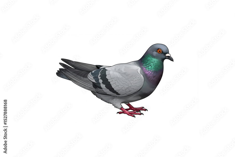 Obraz premium A detailed Rock Dove bird design perfect for logos branding and creating stunning wildlife nature illustrations easily scalable for various projects