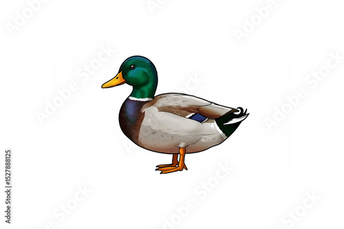 A detailed Mallard duck design perfect for logos branding nature projects and wildlife illustrations needing a high quality scalable graphic