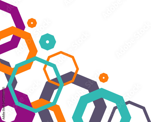 Geometrical Colorful Abstract Corner