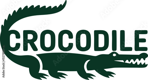 Crocodilet ypography creative branding text vector logo design