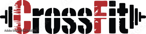 Crossfit typography creative branding text vector logo design
