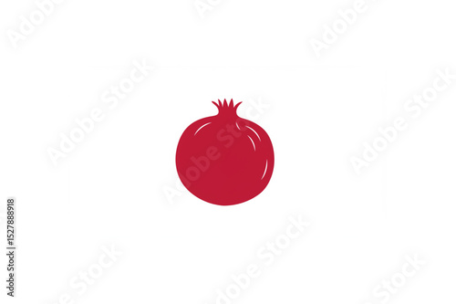 A simple pomegranate fruit design perfect for logo branding, food packaging, or creating cute icons and scalable graphics for various projects.