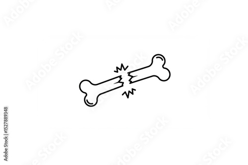 Broken Bone Icon Design Perfect for Medical Logos Branding and Healthcare Applications