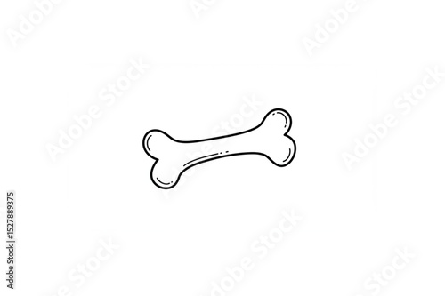 Adorable hand-drawn bone graphic perfect for pet-related logos, playful branding designs, or cute icons adding a fun touch to your projects.