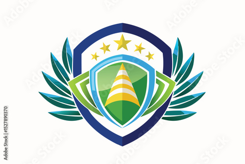 Emblem Design  Protected Peak, Winged Shield, and Guiding Stars