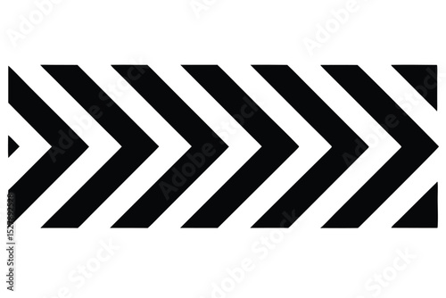 Abstract Black and White Chevron Arrows Pattern Design Seamless Geometric Texture for Backgrounds