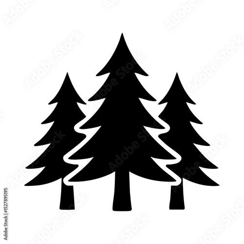 Pine forest icon representing nature and wilderness