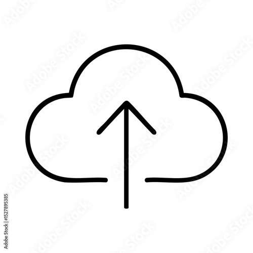 Cloud upload icon for online file transfer