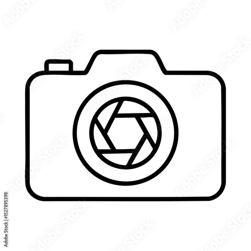 Camera icon for photography and media content