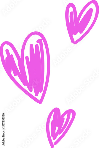 Crayon hearts