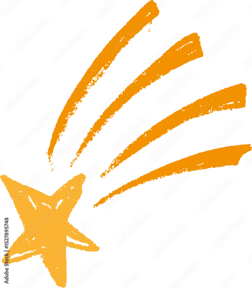 Orange Shooting Star 