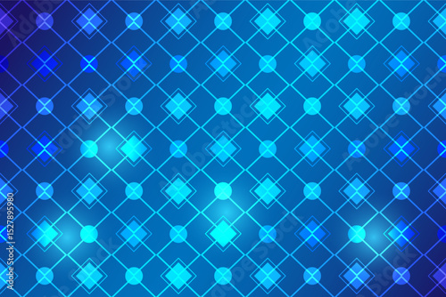 Abstract digital technology background geometric rectangle and circle shape, cyber futuristic concept
