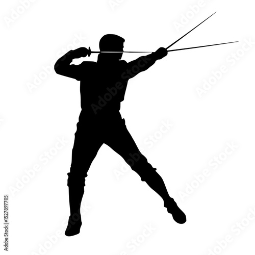 a black and white silhouette of a baseball player baseball player, black, man, silhouette, sword , Generative art.