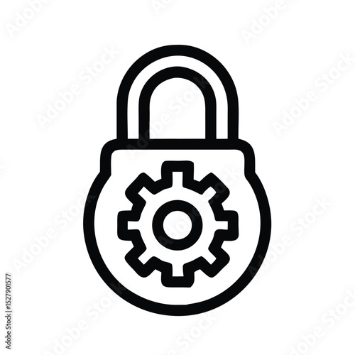 Security system icon in line style 