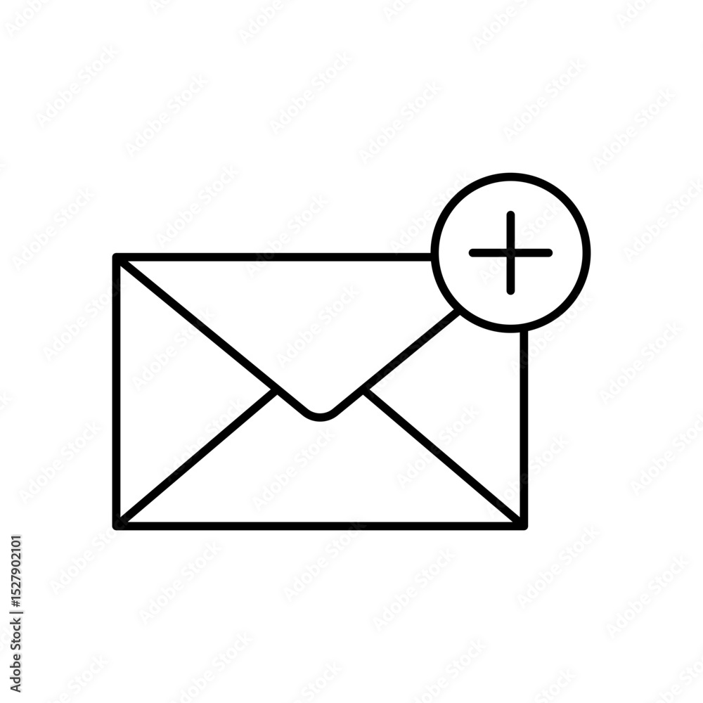 New Message Line Vector Symbol New Message Line Vector Symbol