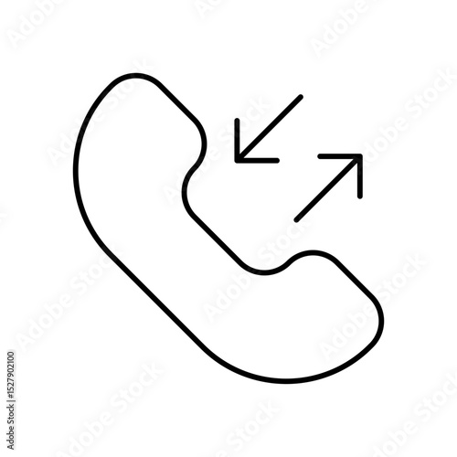 Phone Call Line Vector Symbol