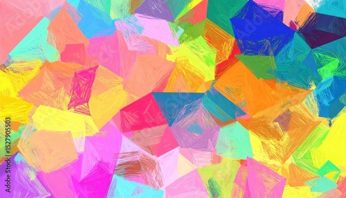 Abstract Colorful Geometric Painting
