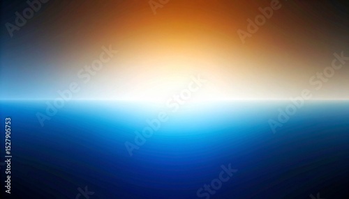 Abstract Sunset Over Ocean Horizon