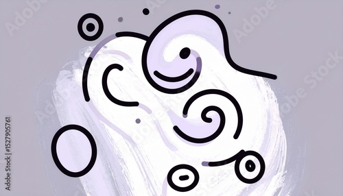 Abstract Swirls and Circles Artwork