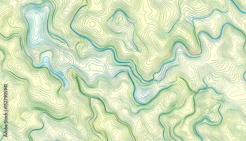 Abstract Topographic Lines Pattern