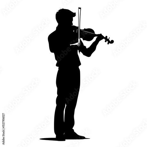 a black silhouette of a man playing the violin black, man, play, silhouette, stand, violin, violinist 