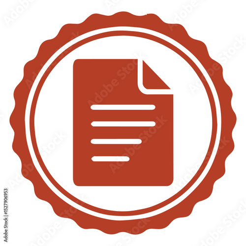 seal document icon stamp frame vector on white background
Vector seal on white background