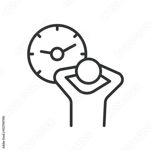 Taking a breath, icon in line design. Taking a breath, breathing, inhale, exhale, relaxation, calm, mindfulness on white background vector. Taking a breath editable stroke icon