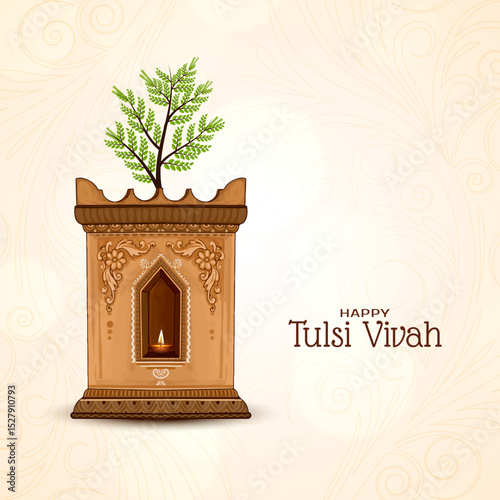 Happy Tulsi Vivah cultural festival background