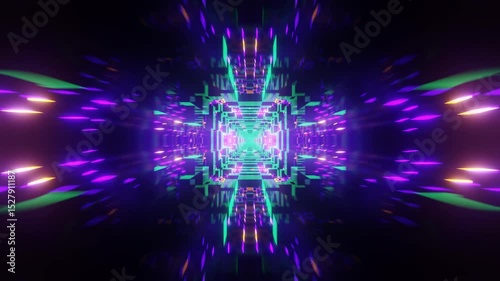 Luminous Shape Burst: Energetic Visual Loop for VJing