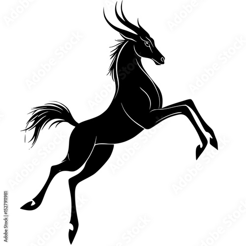 an image of a black silhouette of a horse black, horse, illustration, image, leg, silhouette, unicorn 