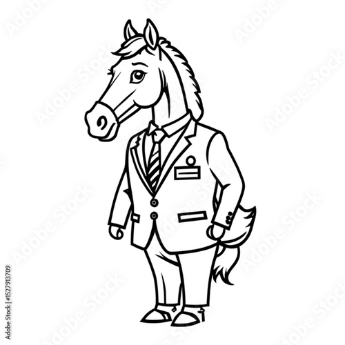 スーツを着た馬｜Horse in Business Suit