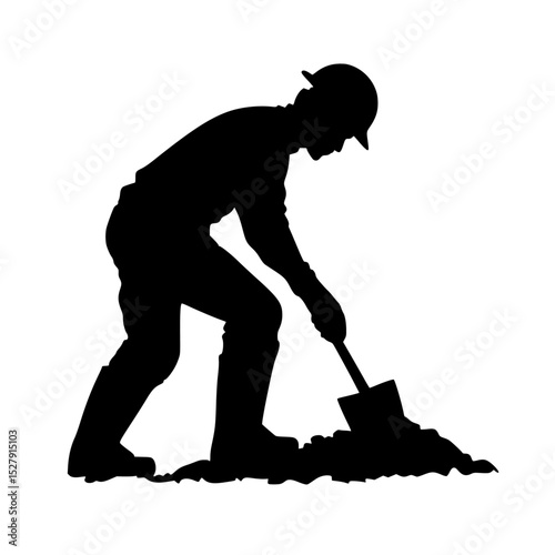 a black silhouette of a man working in the garden black, garden, gardener, man, shovel, silhouette, work