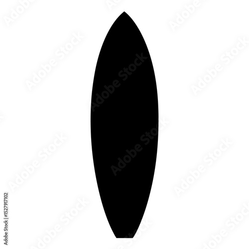 a black silhouette of a surfboard on a white background black, icon, knife, silhouette, surfboard