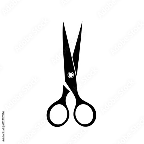 a black and white icon of a pair of scissors black, icon, scissor