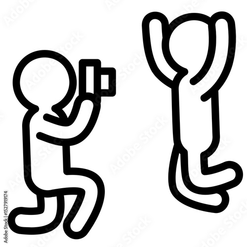 Taking a photo outline icon