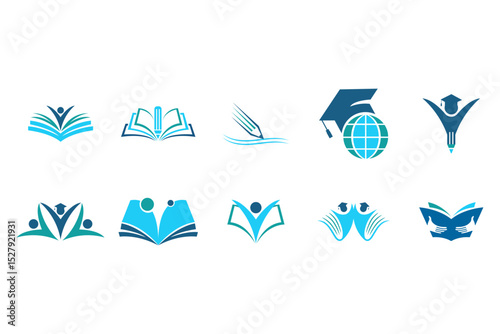 Modern Education Logo Set
