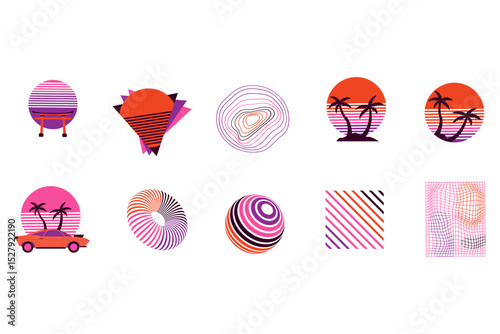 90s Vaporwave Element