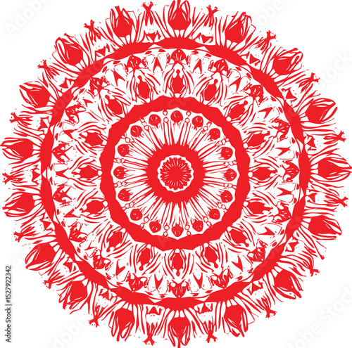 Multi colored mandala like background